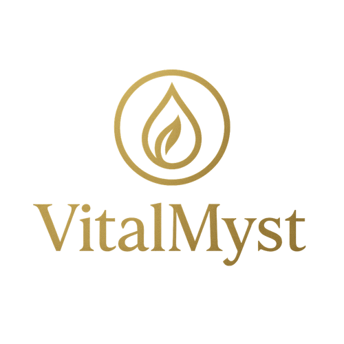 VitalMyst logo - health and wellness brand 